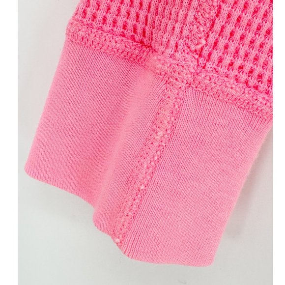 Polo by Ralph Lauren Pink Long Sleeve Waffle Knit Top - Picture 4 of 7